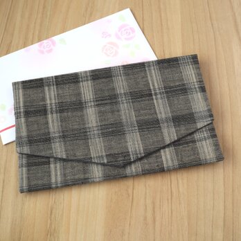 3/31販売終了！セール✨おしゃれ袱紗　リバーシブル　慶弔　お札入れ　チェック　カジュアル　ふくさ　結婚式　ギフト　No.318
