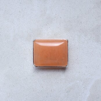 【一点物】大粒天然石 シルバー枠で石留めした帯留 アベンチュリン