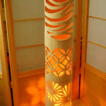 ◆両面彫◆竹灯り・竹あかり・竹灯籠　 ～～ 癒しの灯り　★波音★～～の画像