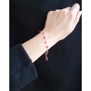 【K14gf】Ruby × Rubellite Bracelet／ルビー×ルベライト ブレスレットの画像
