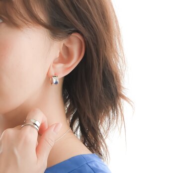 【送料無料】Wide wave Hoop Pierceの画像