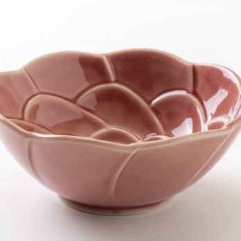 【大特価】【新品】 洋風美濃焼薔薇型赤釉菓子鉢 　10枚セット　サイズ：約φ15.2×H6.2cm／重量:約371gの画像