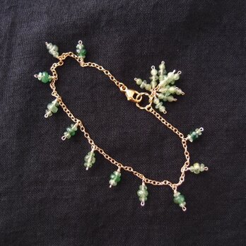 【K14gf】Green Garnet Bracelet／グリーンガーネット ブレスレットの画像