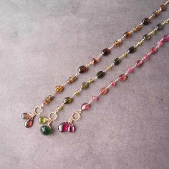 【K14gf】Tourmaline × Vesuvianite ／トルマリン×ヴェスビアナイト ブレスレット（Green）の画像