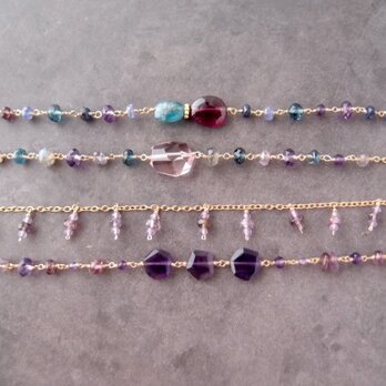 【K14gf】Purple Spinel Bracelet／パープルスピネル ブレスレットの画像