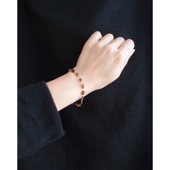 【K14gf】Tourmaline × Andalusite ／トルマリン×アンダリュサイト ブレスレット（Brown）の画像