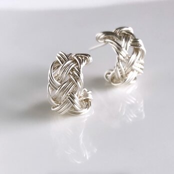 Braid フープピアス　silver filledの画像
