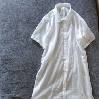 ナチュラルコットンワッシャーのワンピースの画像
