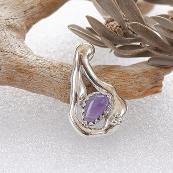 ～テネブレッセンス効果が面白い～　ハックマナイトのデザインペンダント　天然石アクセサリー　一点物　macari