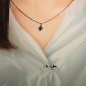 カイヤナイト 一粒ネックレス S925ネックレス 天然石ネックレス  kyaniteの画像