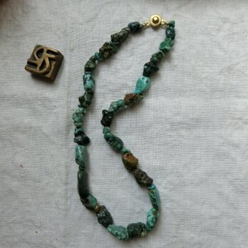＊happy price＊ turquoiseのネックレス。@４種類ターコイズナゲットでネックレスの画像