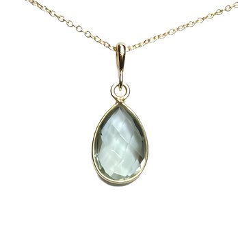 ☆送料無料☆天然石グリーンアメジストネックレス