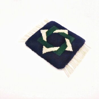 ノッティングの椅子敷 17紺/Ｍサイズ