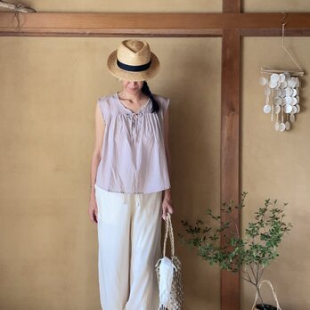 Cotton Momo Tops/ コットンスリーブレストップスの画像