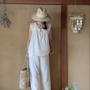 Cotton Momo Tops/ コットンスリーブレストップス