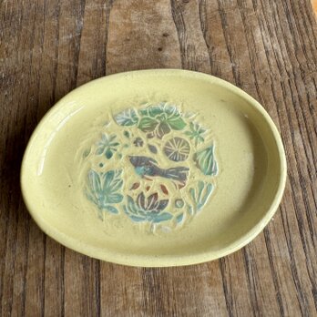 kakiotoshi yellow 豆皿　－　南洋の魚の画像
