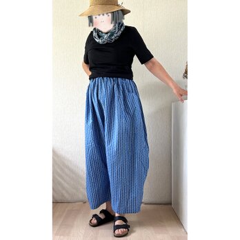 SALE  サルエルパンツLLサイズ　ティールブルーの画像
