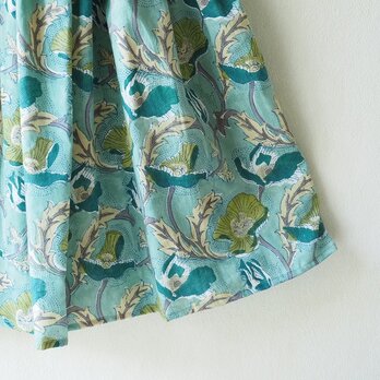 木版更紗のふんわり軽やかギャザースカートの画像