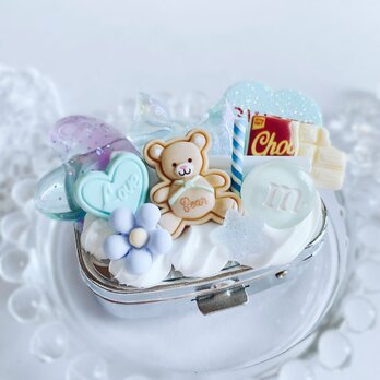 pastel  blue  ピルケース　スイーツデコ　の画像