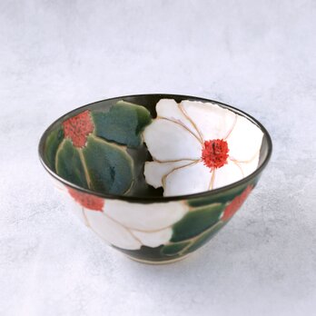 花紋ボウル（白い花）の画像