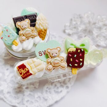 ２点セット　お菓子の印鑑ケース＆小物入れ　フェイクスイーツの画像