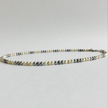 ガラスベビーパールmixカラーネックレス#A/4mm約43cm+5cm/made in japanの画像