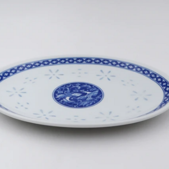 【大特価】【新品】【中華シリーズ】 染付鳳凰中華取皿プラター小 5枚セット サイズ：約23.6×16.8×2.6cm　の画像