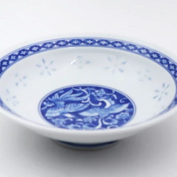 【大特価】【新品】【中華シリーズ】 染付鳳凰中華取皿丸高台皿 5枚セット サイズ：約Ф21.8×6.4cm　の画像