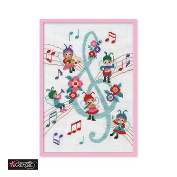 ♥クロスステッチキット 妖精たちの音楽会　 No.764の画像