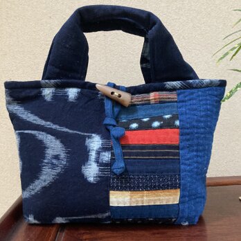 №322　絣のバッグの画像