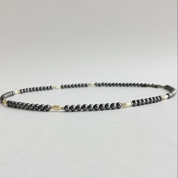 ガラスmixベビーパールネックレス#N/4mm約43cm+5cm/made in japanの画像