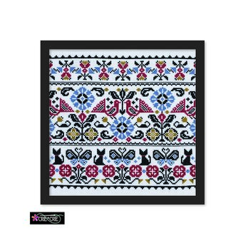 ♥クロスステッチキット 4色でステッチする　Border Pattern No.763の画像