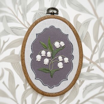 【刺繍キット】すずらんの刺繍ミニフレーム
