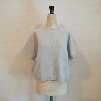 【再再販♡】冷感素材＆通気性◎コットン100％ギマ加工　ラグランポンチョプルオーバー（24112）アッシュ杢グレーの画像