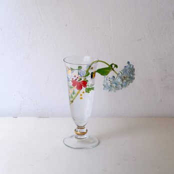 お花のペイントの花瓶-脚付の画像