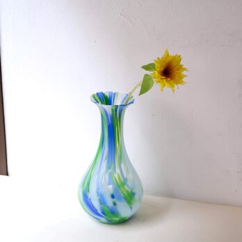 海色マーブルの花瓶の画像