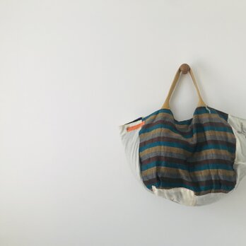Bag   手縫いのバッグ　布製　スローファッション ハンドメイド　2033の画像