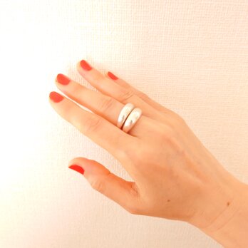 silver925 volume ringの画像