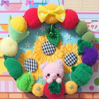 季節飾り❁お野菜いっぱい❁こぶたちゃんファーム՞•Ꙫ•՞ฅ♡の画像