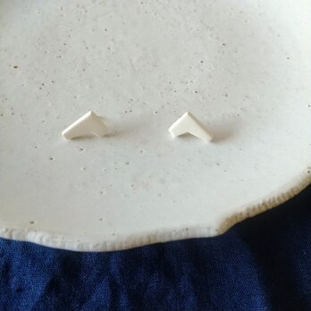 陶ピアス(幾何学)の画像