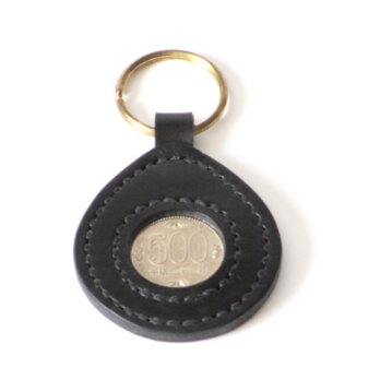 ブッテーロの500円玉キーホルダー（黒）の画像