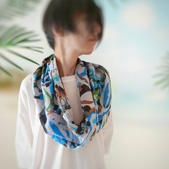 SALE ライトスヌード　ブルーウォーターカラー　送料無料