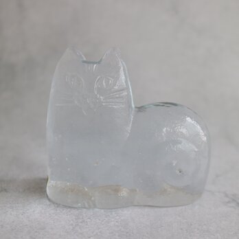 Eda Kristall / Lisa Larson リサ・ラーソン / クリスタルガラスのオブジェ 猫 No.5387の画像