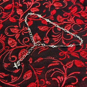 蝶 アンクレット/シルバー925 つけっぱなし/シルバーアクセサリーの画像