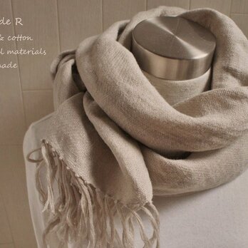 くったりリネン・ダブルガーゼのストール　亜麻色