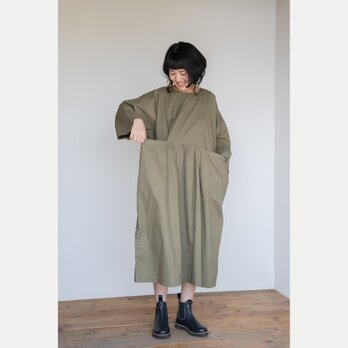 bighug プリマコットン カータンドレス●オリーブの画像