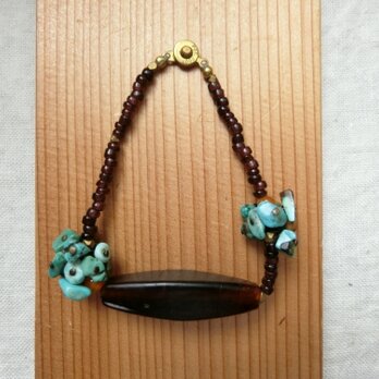 ＊古のブレス。@フランスのデッドストックビーズ＋アフリカの再生ビーズ＋turquoiseのsuzunari*の画像