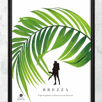 風に揺れて　送料無料　イラスト　アート　ポスター　アートポスター　A3　  アート/sei検索　335の画像