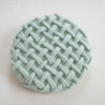 Smocking brooch・ミントグリーン(大)の画像