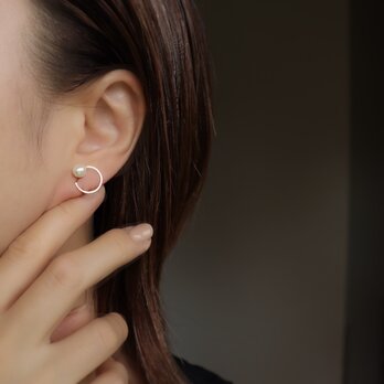 【14kgf】月とパール キャッチレス-Small ring-の画像